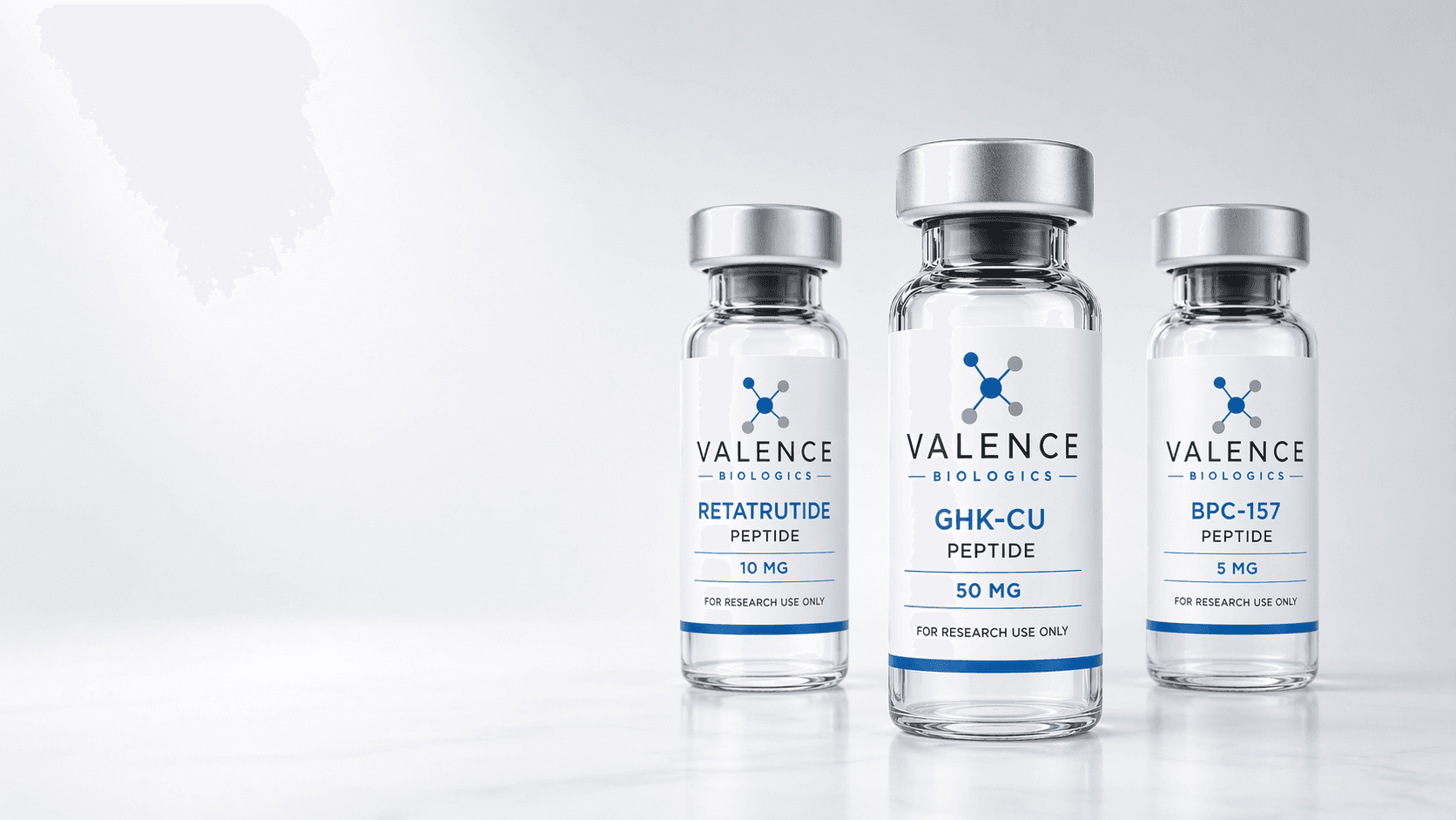 Valence Biologics research peptide vials